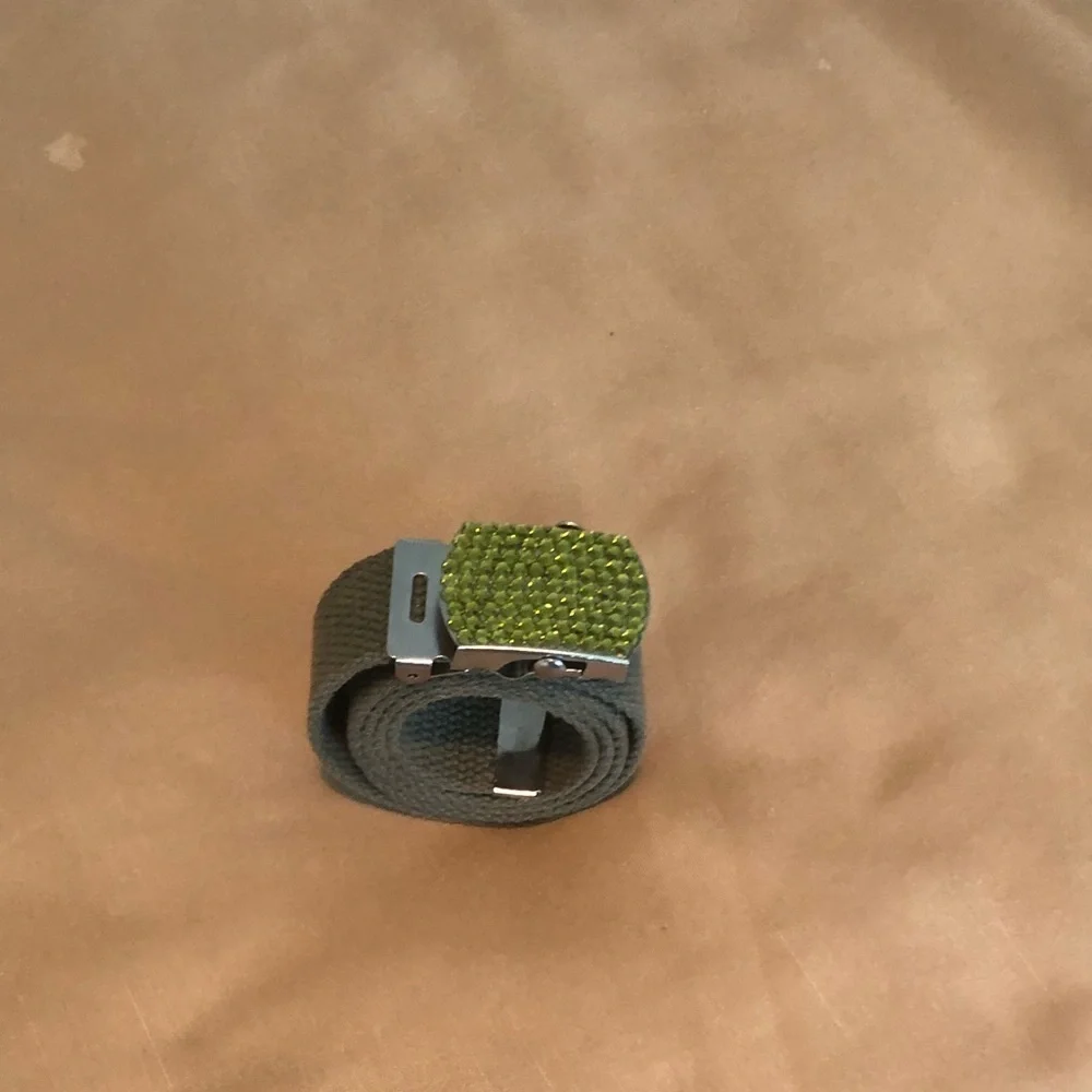 Military Green with green diamond on the bucle